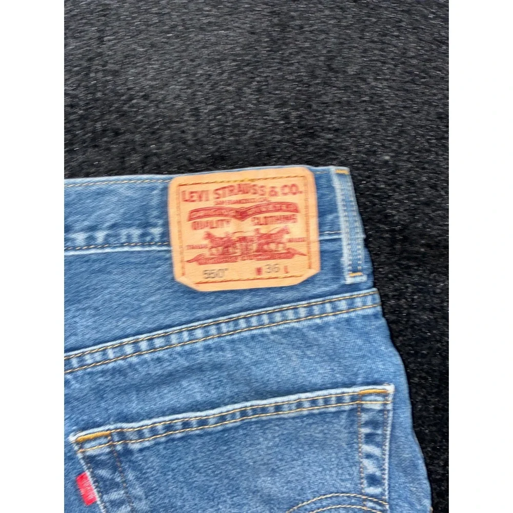 Levis 550 Relaxed Fit Denim Shorts Mens 36 Blue Cotton Jean Shorts 550-0619